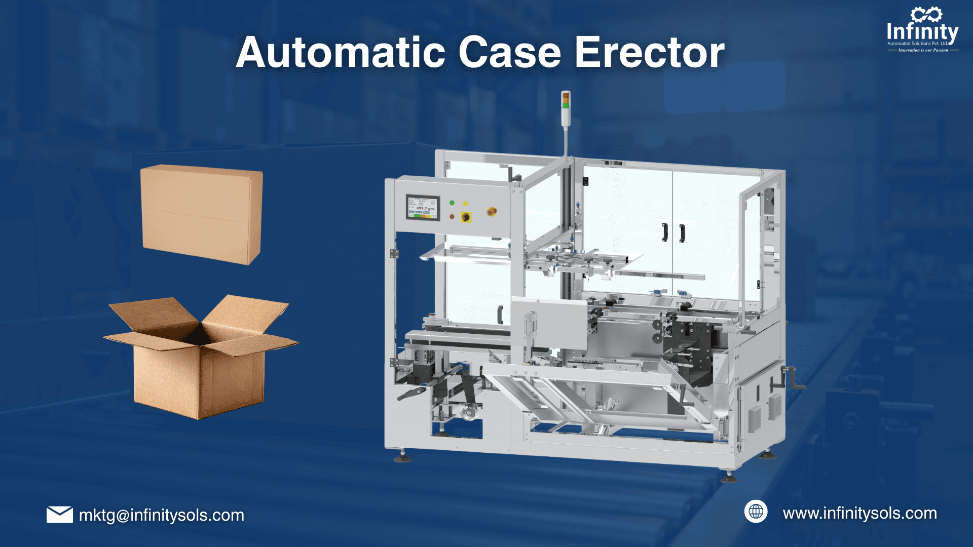 Automatic Case Erector Machine for High-Speed Industrial Packaging