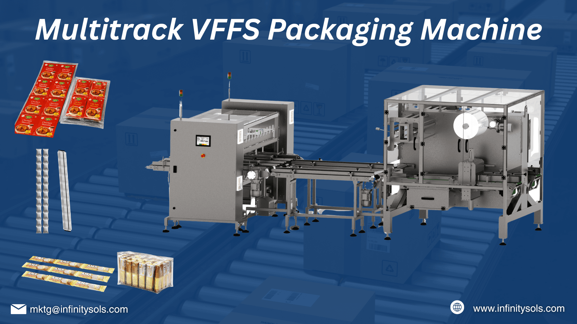 Featured image for Multitrack VFFS Packaging Machine: High-Speed Sachet Production for Maximum Output & ROI - Packaging automation insights